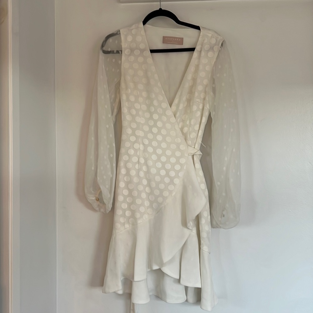 Keepsake white wrap dress